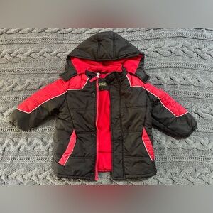 iXtreme Black & Red Hooded Winter Jacket (Boys, 4T)